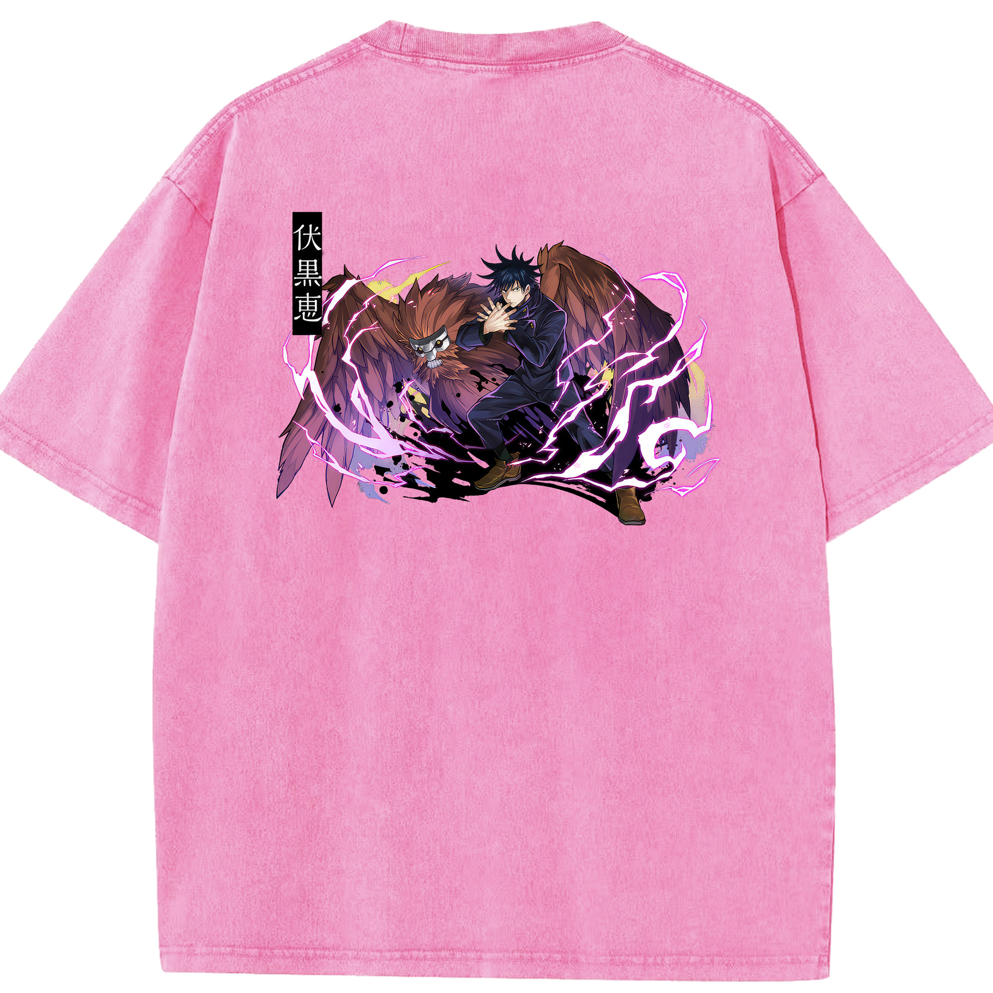 （画像用） 呪術廻戦 Jujutsu Kaisen 綿100% ヴィンテージ風 半袖Tシャツ（背面プリント）